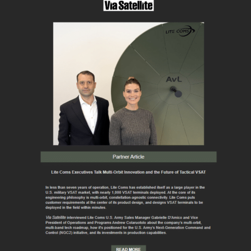 Via Satellite: Lite Coms Executives Talk Multi-Orbit Innovation and the Future of Tactical VSAT